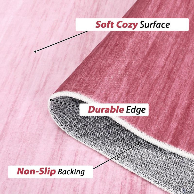 Modern Ombre Area Rug Indoor Gradient Floor Cover Foldable Thin Washable Rug, 5 of 9