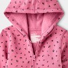 Toddlers' Adaptive Zip-Up Fleece Hoodie Sweatshirt - Cat & Jack™ Pink Rose - 3 of 4
