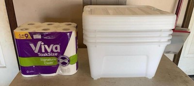 Iris 4pk 50qt Plastic Storage Totes With Wing Lid : Target