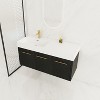 Vynxaria 48-Inch Wall-Mounted Bathroom Vanity with Thick Edged Double Resin Sink in KD-Package for Spacious Bathrooms - 2 of 4