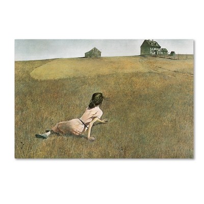 Trademark Fine Art -Andrew Wyeth 'Christina's World' Canvas Art - 12''x19''