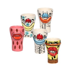 TOV Furniture Velma Ceramic Glasses Collection - Set of all 5 - 1 of 3
