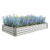 Kelly Galvanized Metal Patio Garden Bed, Raised Flower Box for Flower and Vegetable Planters, Outdoor Furniture - The Pop Home - 2 of 4