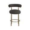 Meridian Furniture,Bordeaux Brown Boucle Fabric Stool, Set of 2 - 3 of 4