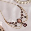 SOHI Women's Rouge Pink Casual Choker Necklace - 3 of 4
