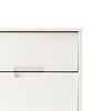 Mid-Century Modern 2-Drawer Solid Wood Nighstand with Cutout Handles - White - 4 of 4