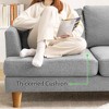 Gericco 65" Deep Seat Loveseat Sofa, Mid Century Modern Couches for Living Room, Small Couches for Small Spaces Couches with Wooden Legs - 4 of 4