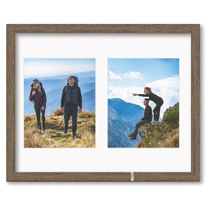 Courtside Market Classic Hues Portrait Frame Collection Walnut 16"x20" 2-8x10 Openings - 1 of 2