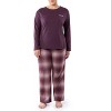 Wrangler Women's and Plus Long Sleeve Top and Flannel Bottom Pajama Set - 4 of 4