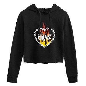 Women's - Bratz - Falme Logo Cropped Graphic Hoodie - 1 of 3