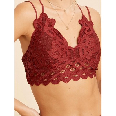 Women's Scalloped Latice Bralette - WISHLIST