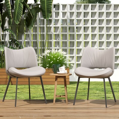 Luck Live Set of 2 armless upholstered dining chairs, which is suitable for multiple scenarios.