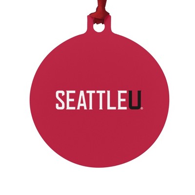Seattle University Redhawks Logo Aluminum Holiday Christmas Tree Ornament