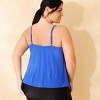 Women's Tiered Ruffle Tankini Top - Shade & Shore™ Cobalt Blue 2X - 2 of 4