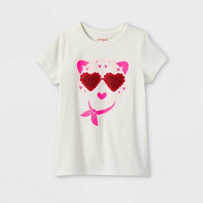 Girls' 'Valentine's Day' Short Sleeve Graphic T-Shirt - Cat & Jack™