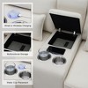 YOOCOZZ Modern Linen Sectional Sofa with Storage Console, Cup Holders, USB Charging, Side Pockets - 4 of 4