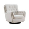 Modern Tufted Swivel Club Chair - WOVENBYRD - 2 of 4