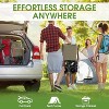 HTUTWOO Beach Collapsible Wagon Cart, Heavy Folding Utility Cart, 300L Capacity, Duty 350 lbs, with Big All-Terrain Beach Wheels & Drink Holders - 2 of 4