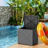 Infurnic Deck Boxes, Portable Storage Box with Waterproof Function for Storage Patio Furniture, Garden Tools, All Weather Use, Black, 22"*17.1"*20.9" - 2 of 4