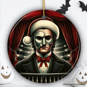 Phantom of the Opera Ceramic Ornament, Menacing Holiday Gift for Halloween Tree| OrnamentallyYou - 1 of 4
