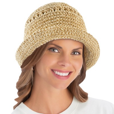 Collections Etc Foldable Straw Hat