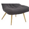 NicBex Boucle Accent Chair,Upholstered Living Room Chairs with Tufted Back and Metal Legs,Modern Armless Chair,Accent Chairs for Living Room - 3 of 4