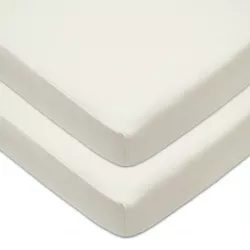 TL Care Baby Fitted Crib Sheet 2pk Sandstone