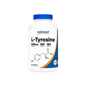 Nutricost L-Tyrosine Capsules (500 MG) (180 Capsules) - 1 of 4