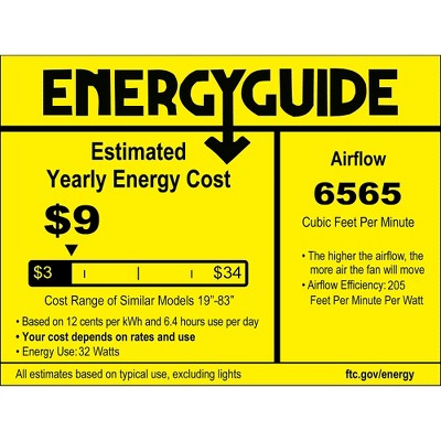 65" Smoked Iron 8-Blade Smart Ceiling Fan with Remote