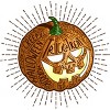 Junior's Design By Humans Halloween smiling retro pumpkin with fine detailed lettering By Agor2012 T-Shirt - 2 of 2