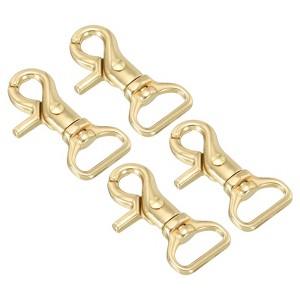 Unique Bargains Brass Sturdy Durable Rust-resistant Lobster Clasp Keychains 4 Pcs - 1 of 4