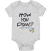 FRIENDS 3 Pack Cuddly Short Sleeve Bodysuits Grey / Black / White - 3 of 4