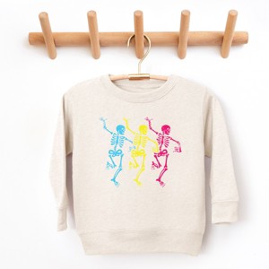 The Juniper Shop Three Skeletons Dancing Neon Toddler Sweatshirt - 1 of 4