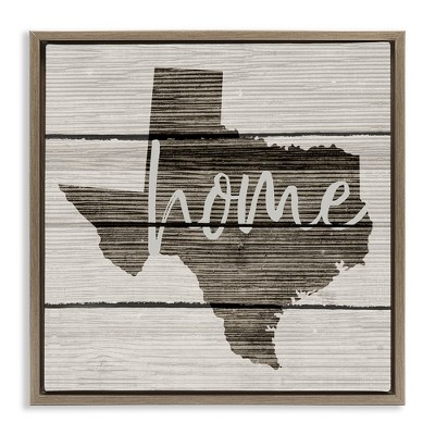 Stupell Industries Texas Rustic Typography Map, 25" x 25"