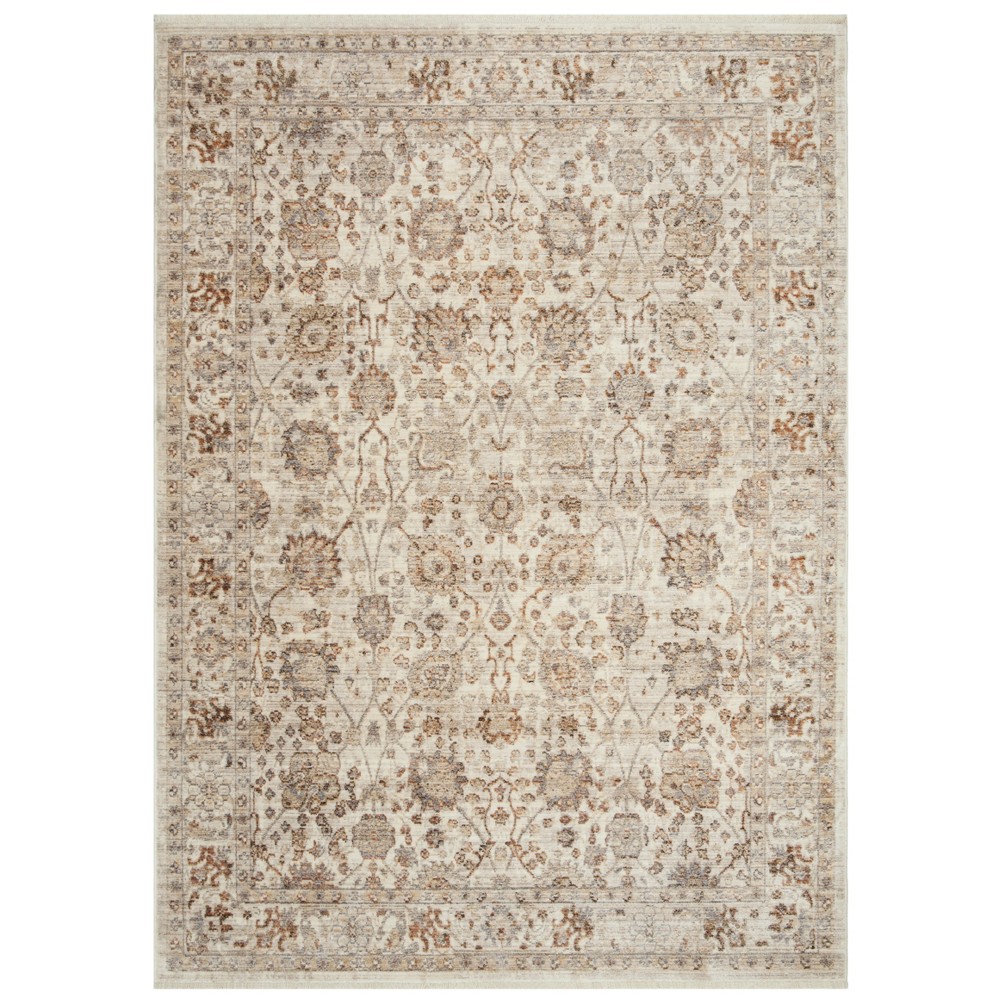 5'x8' Floral Loomed Area Rug Cream/Light Brown - Safavieh