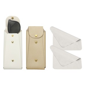 Unique Bargains PU Leather Portable Nail Buckle Soft Eyeglass Cases 2 Pcs - 1 of 4