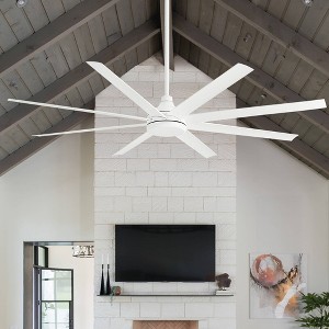 Airsurfer 72" Industrial Ceiling Fan Without Light, 8-Blade Large Ceiling Fan with 6-Speed Reversible DC Motor and Remote Control - 1 of 4