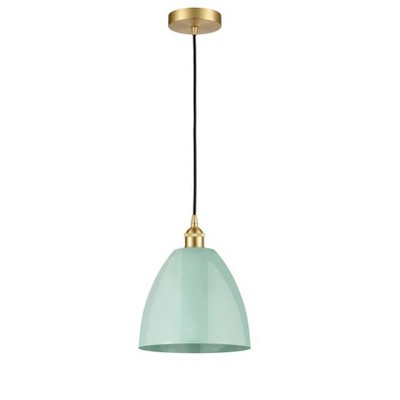 Plymouth Dome - 1 Light Cord Hung Mini Pendant In Industrial Style-12.88 Inches Tall and 9 Inches Wide