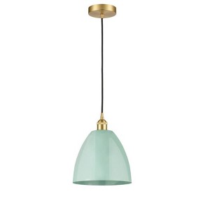 Plymouth Dome - 1 Light Cord Hung Mini Pendant In Industrial Style-12.88 Inches Tall and 9 Inches Wide - 1 of 1