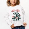 The Juniper Shop Pink Daisies Watercolor Toddler Sweatshirt - 5/6T - White - 3 of 4