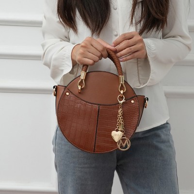 MKF Collection Round Satchel Crossbody Croc Embossed Vegan Leather, Nobella – MKF Collection by Mia K - Olive Green — фото 2
