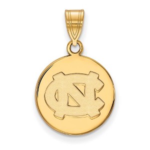Black Bow Jewelry 10k Yellow Gold North Carolina Tar Heels NCAA Medium Pendant - 1 of 3