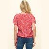 WEST K Women's Dallas Side-Tie Short Dolman Sleeve Faux Wrap Top - 3 of 4