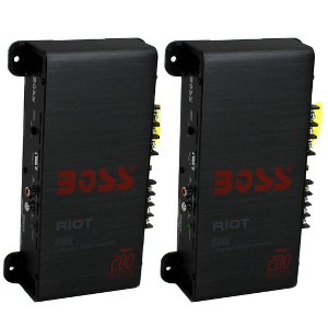 BOSS R1002 200W 2-Channel RIOT Car Audio High Power Amplifier Amps (2 Pack) - 1 of 4