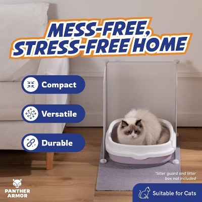 Grey Honeycomb Cat Litter Box Mat, Standard Size