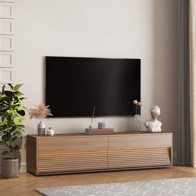 ORRD 68" Wall-Mounted Floating TV Stand with 16-Color LEDs