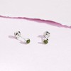 Girl's Bezel Cubic Zirconia 14k Gold Earrings - In Season Jewelry - 4 of 4