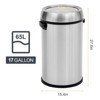 Trash Can, 65 Liter Round Garbage Can, Commercial Grade Stainless Steel Recycling Bin - 3 of 4