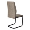 Monarch Specialties Dining Chair Set Of 2 Side Upholstered Kitchen Dining Room Fabric Metal Beige Black Contemporary Modern - 4 of 4