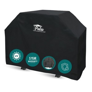 Patio Companion Professional, 60″ BBQ Grill Cover, 5 Year Warranty, Heavy-Grade UV Blocking, Waterproof and Weather Resistant, Gas Grill Cover - 1 of 4